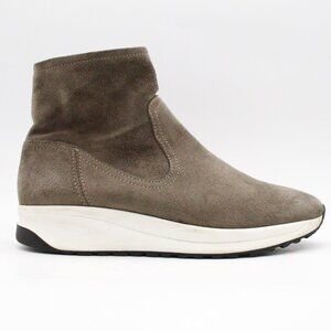 Women's Taupe Suede Ankle Sneaker Boot
